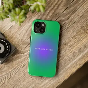 Mind Over Matter Green and Purple Aura Phone Case Protection Rubber