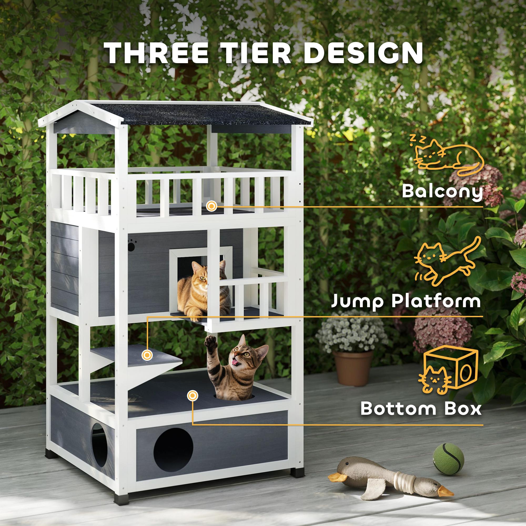 Wooden Outdoor Cat House