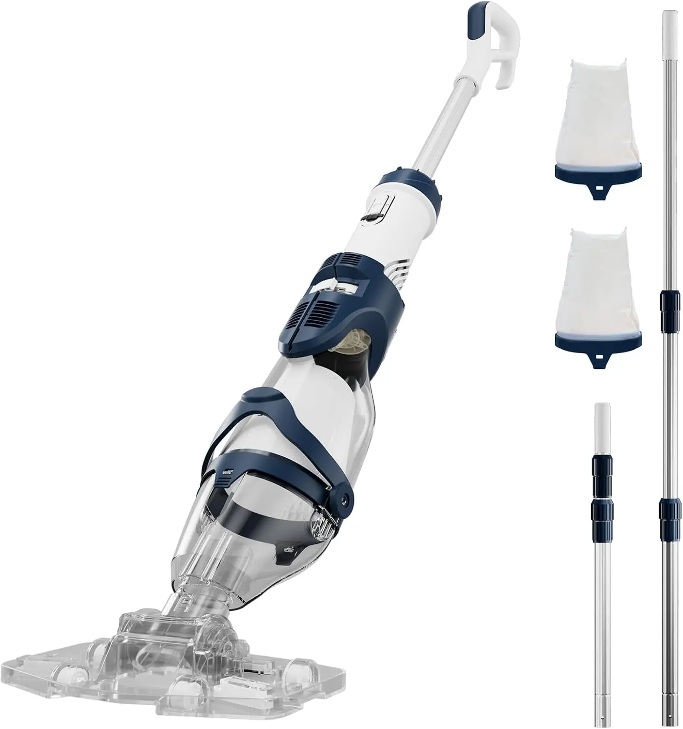 Pool Vacuum for Above Ground Pool, New VortexForce Technology - 19.5 GPM/50kPa Dual-Mode Powerful Suction, 13.4" Wider Head & 70.9" Telescopic Pole, 1H Runtime,for Above/Inground Pools sohochic