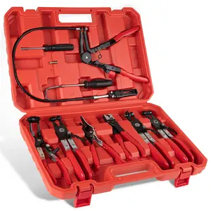 NANWEI 9pcs Long-handle Hose Clamp Set, Fuel Pipe Automotive Tool Kit, Professional Auto Repair Tools,Spring Wire Clamp, Hose Clamp Disassembly Kit,Suitable for Replacing Fuel, Oil, And Water Pipes, A Great Choice for Daily Use And As A Gift for Festivals