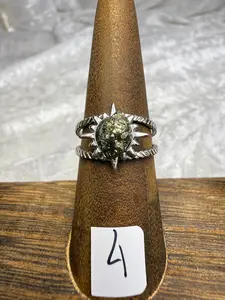 One-of-a-Kind Raw Pyrite Ring #4 | Handmade Adjustable Hypoallergenic Crystal Jewelry