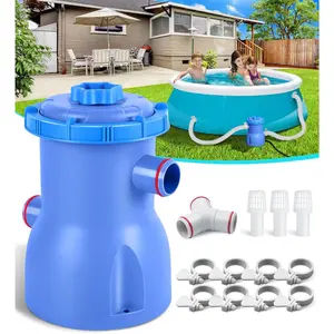300GPH Pool Filter Pump for Small Above Ground Pools, Promoted Water Circulation & Filtration, Fits Type-I Filter ,ETL Certified Small Pool Pump with GFCI for Safe Protection -Blue