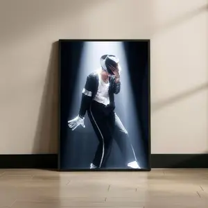 Michael Jackson Dance Wall Art Print, Retro Stage Performance Poster, Modern Music Decor for Living Room, Home Bar, Office Gift