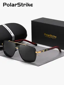 PolarStrike 1 Piece Unisex Geometric Polarized Sunglasses, Square Frames Sunglasses, Full Frame Sunglasses, UV400 Classic design, enduring appeal