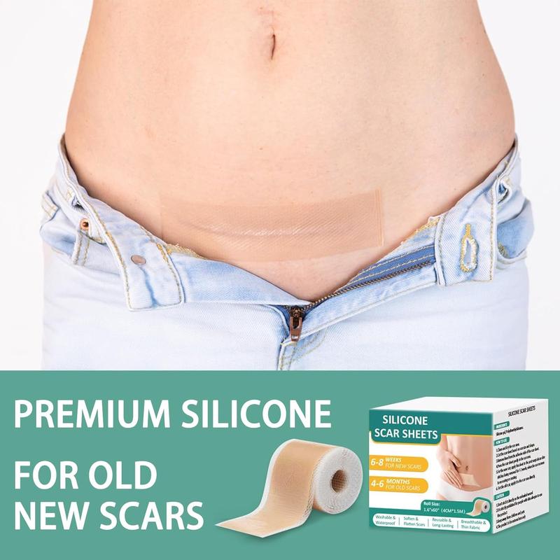 High-Efficacy Silicone Scar Reduction Strips – Medical Grade, Hypoallergenic & Reusable for Tummy Tuck & Surgical Recovery