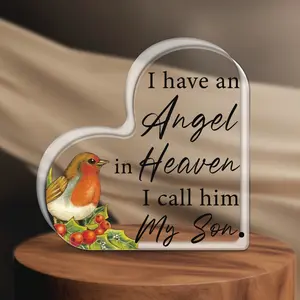 1pc Commemorative Gift, Commemorative Mother/Father/Son/Husband, Commemorative Acrylic Desktop Decoration Party Favor, Commemorative Gift, Holiday, New Year Gift, Home Decor, Room Decor