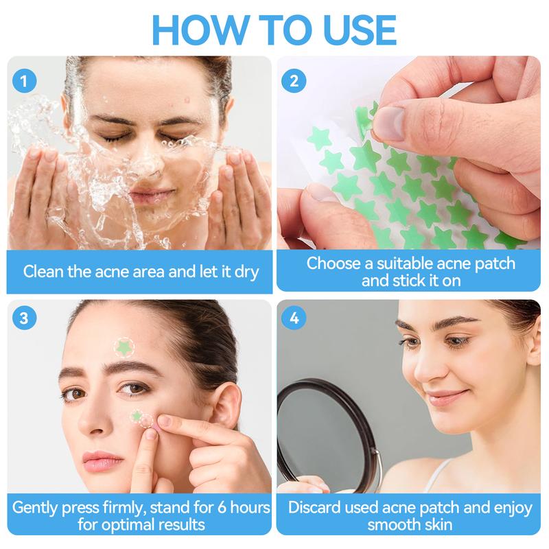 Skin Care Products for Women,Gentle Skin Tag Patches, 76pcs/set Hydrocolloid Acne Care Patches, Moisturizing Facial Skin Care Stickers,  Pimple Patches, Christmas, Christmas Gift