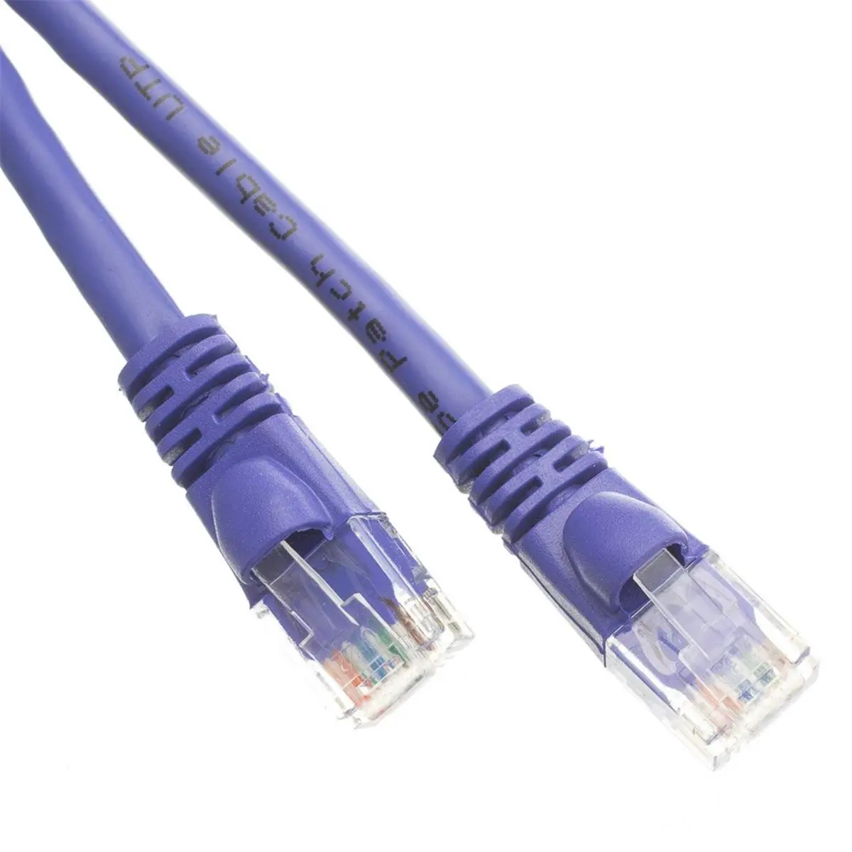 212 MAIN Purple Pure Copper Cat5e Ethernet Patch Cable, 100 ft, Snagless Molded Boot, 100 Feet, Snagless Boot