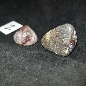 Dragon Bloodstone Jasper Tumbled Polished Stones 40gram PAIR Courage Strength (DRBL2)