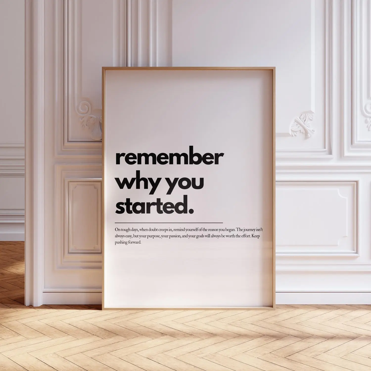 Remember Why You Started Motivational Quote Wall Art, Home Office Wall Art, Uplifting Quote, Printable Wall Art