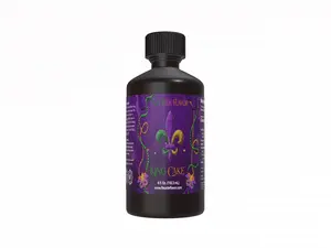 Fleur De Flavor King Cake Emulsion – Rich Mardi Gras Cinnamon & Vanilla Flavor for Baking, Frosting, Ice Cream & Beverages (4 oz)