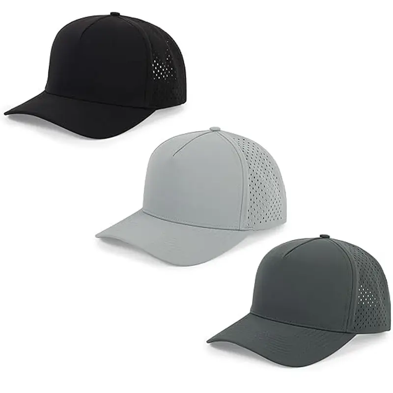3Pack Quick Dry Baseball Cap Curved Brim Snapback Fitted Hat Laser Cut Mesh Ball Cap Golf Ball Cap for Men Women Summer Hat Quick Drying Hat Snapback Hat Set