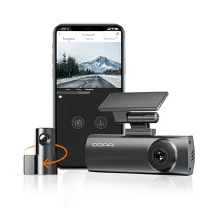 DDPAI N1 Dual Dash Cam 1296P+1080P Front and Rear, Car Camera with WiFi, Control App, Super Capacitor, Night Vision, 24H Parking Mode, G-Sensor, Loop Recording, Collision Lock