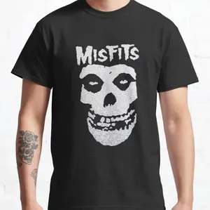Misfits Skulls Movie Graphic T-Shirt – Punk Heavy Metal Retro Skeleton Tee / Sweatshirt / Hoodie Men’s Round Collar Short Sleeve Novelty Top 9MC