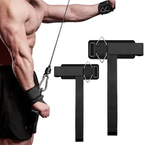 Adjustable Wrist Straps for Cable Machines, 5mm Padded Wrist Straps for Strength Training and Pull Exercises