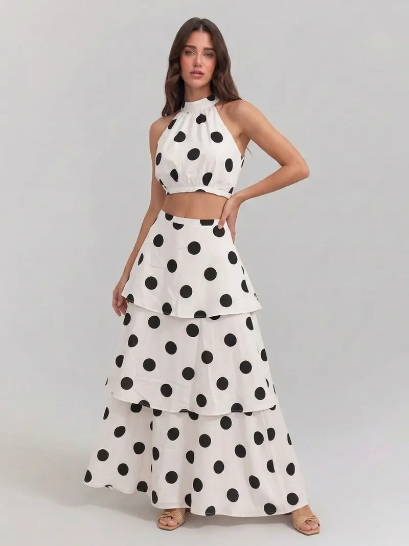 sachin and babi light blue dress Blue Polka Dot Ava Maxi Dress main image 1