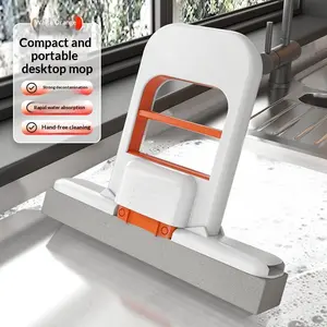Multifunctional Mini Mop Sponge Absorbent Home Desktop Handheld No-Hand Wash Bathroom Lazy Table Cleaner Tool