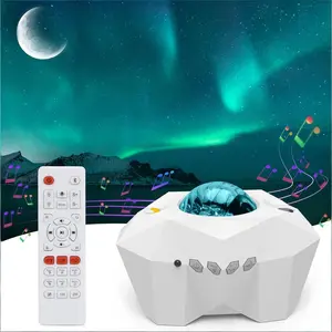Projector with Bluetooth Speaker and Remote, Northern Lights Aurora ripple Galaxy Starlight Projector with Moon and Star,  Light Projector for Bedroom, Home Theater, Kids Adults Game Room and Parties romantic night ambience
