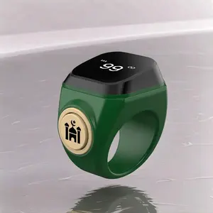Smart Islamic Prayer Bead Ring with 4-Digit Display , Minimalist Design, Supports APP Connection, Waterproof Electronic Counter, Ideal for Muslim Prayer and Daily Worship
