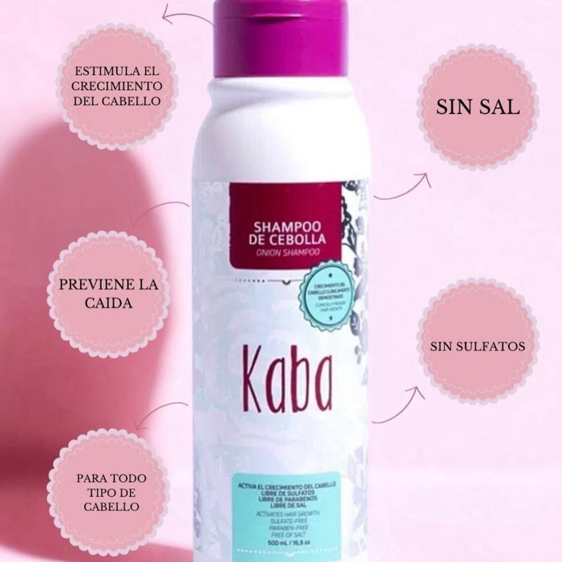 Kaba Haircare Set - Onion Shampoo & Biomask Conditioner for Strength, Growth & Natural Shine - Cleansing & Nourishing Formula