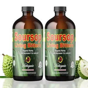 Herboganic Soursop Bitters Liquid | Natural Living Bitters for overall wellness | Pack of 2 | 16 Oz