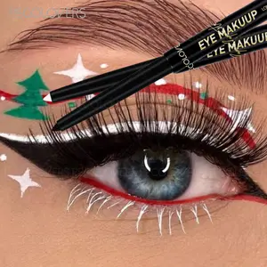 1PC Durable Waterproof Double-ended Eyeliner Pen, Smooth Application, Prevents Smudging, Suitable for Bold Eye Makeup, Essential for Beginners, Easy To Color, Daily Makeup Tool.