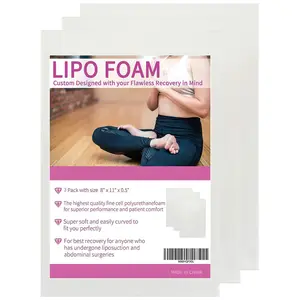 Pads For Post Surgery, 3 Pack BBL Abdominal Foam Pads Boards Help Out When Using Ab Board Compression Garments Tummy Tuck,Liposuction Surgery Foam Sheet For Recovery 8" X 11"