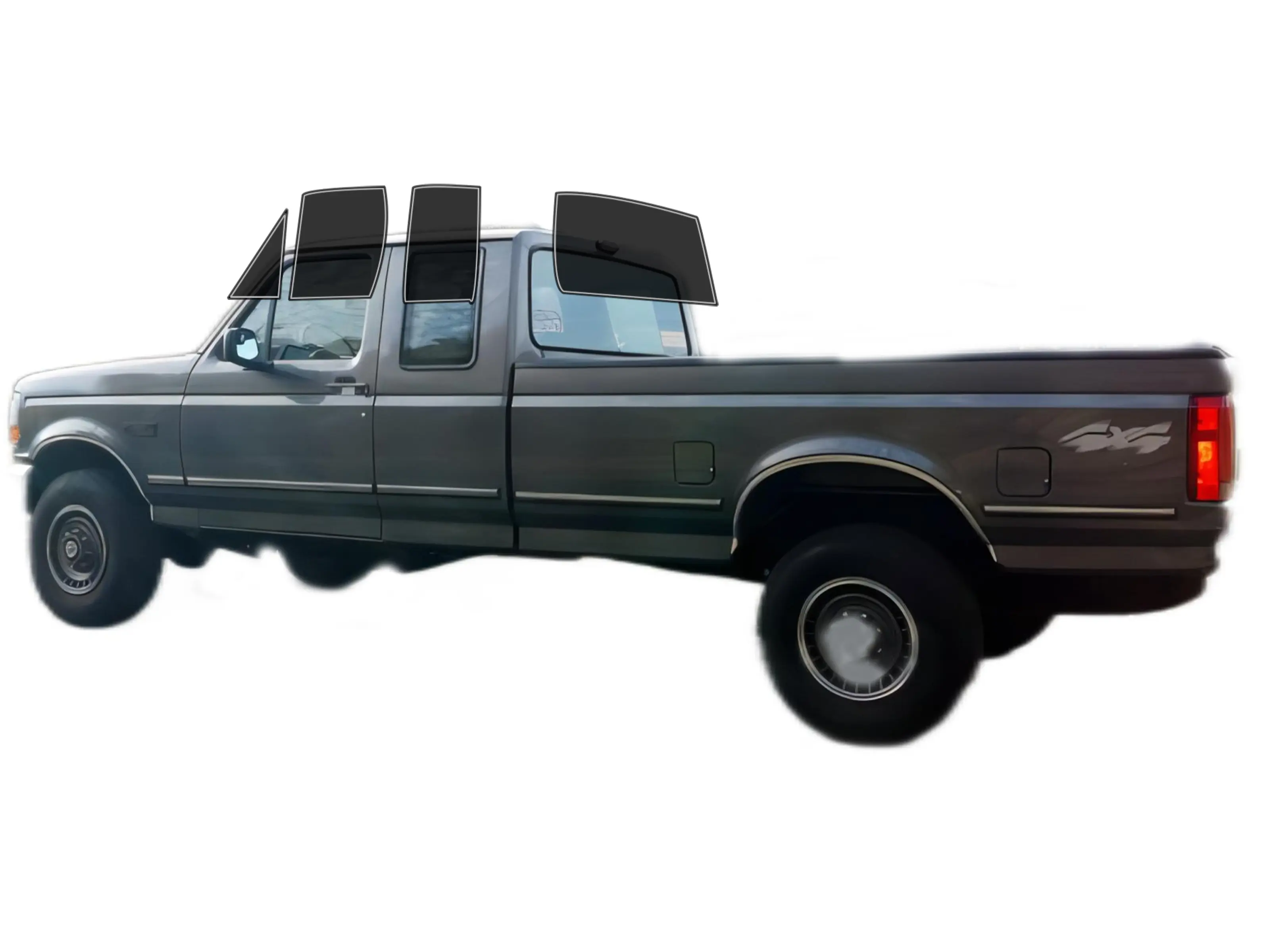 Precut 2Ply  Window Tint Film for Ford F250 Extended 1992-1996 Cars Sun Blocking Protection, Privacy, and Anti-Shatter Glass Film Any Tint Shade Kit
