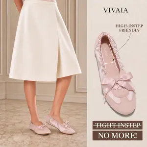 VIVAIA Women’s Round-Toe Satin Sneakerina, Ballerina Sneakers,  Ballet Flats Sneakers with Elastic No-Rub Back & Anti-Slip Heel, Durable Grippy Outsole & Suede-Like Insole for All-Day Comfort, Wedding Shoes(YANKA) SpringStatements, SpringFresh tiktokshops