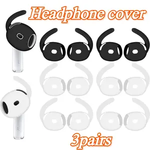 3pairs Ear Tips, Earbud Protectors, Anti-Slip Ear Hooks, Earbud Covers, Anti-Loss Accessories, Bluetooth Earbud Covers, Earbud Ear Hooks, Anti-Loss Ear Tips, Earbud Protectors, Ear Hooks, Earbud Covers