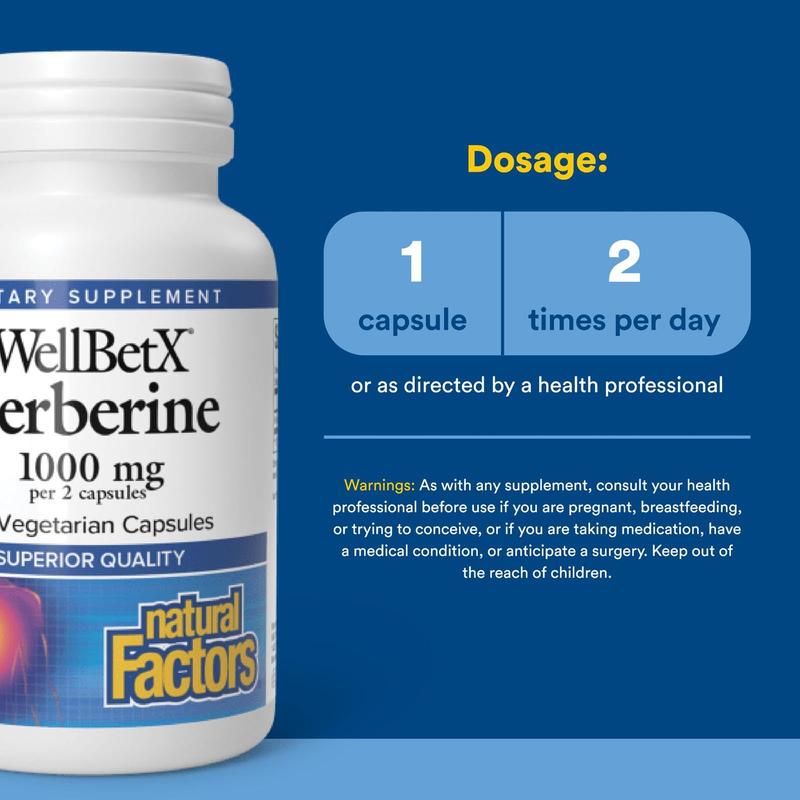 Natural Factors WellBetX Berberine 1,000 mg