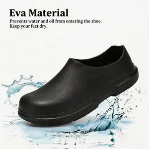 Men's Non-Slip Waterproof Closed-Heel Kitchen Clogs - Work Shoe for Chef & Food Service Jobs
