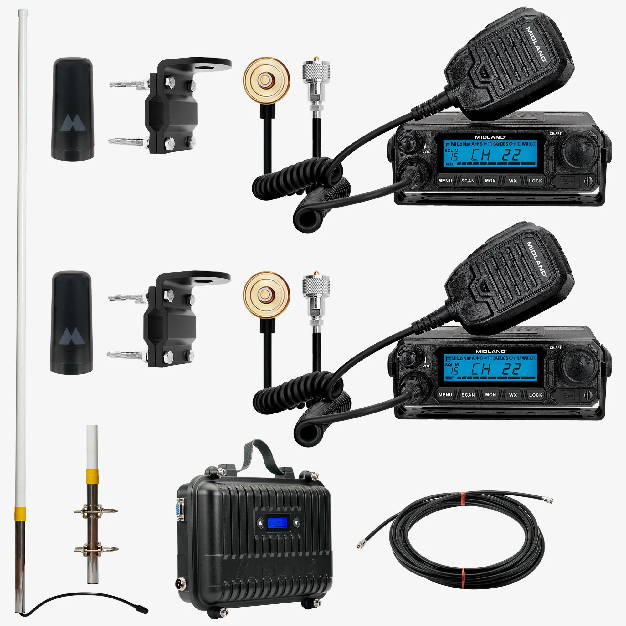 MicroMobile® GMRS 50-Watt Radio and Waterproof Repeater Bundle | MXR500AG