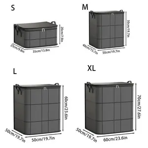 Large Capacity Clothes Storage Box, 1 Count Foldable Clothes Storage Organizer, Multipurpose Storage Bag for Home Bedroom Dormitory