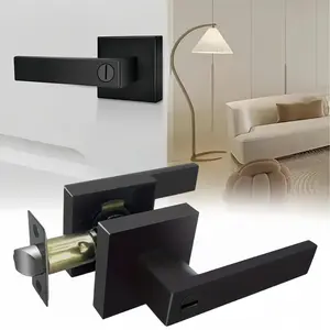 Modern Door Handle, Aluminum Alloy Door Handle, Pull Door Handle, Flat Lever Door Handle, Suitable for Wooden Door, Stainless Steel Door, Iron Door