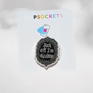 Eff Off I’m Reading Grip, Kindle Grip, Gothic Girl Theme Grip, Dark Romance Stand, Magnetic Bookish Pop Socket, Gothic Gift, Gift For Her Dual Color Options Cellphone