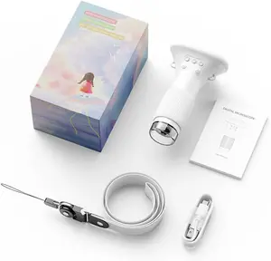 Portable Digital Microscope for Kids, 2" HD Screen Handheld Pocket Microscope with LED Light & 400 Photo Storage, Lanyard, STEM Educational Science Gift for Boys Girls Age 3-12, White/Yellow