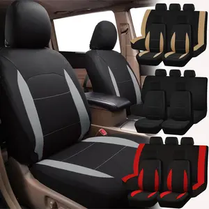 Car Seat Covers For 5 Seats, Fabric Auto Seat Protectors ,Car Interiors 40/60 Zipper Spilth Bench Cover,Fit For Nissan/Honda/Accord/Civic/CRV/Hrv /Kia /Sorento/Toyota/Corolla/4Runner/Camry/Hyundai/Mazda