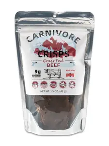 Carnivore Crisps Grass fed Beef for Cooking and Seasoning, Rich in Protein, Paleo & Keto Friendly, 1.5 oz