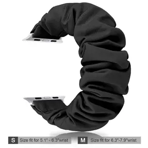 Scrunchie Watch Band for Apple Watch - Elastic Replacement Wristbands for 38mm, 40mm, 41mm, 42mm, 44mm, 45mm - Compatible with Series 9, 8, 7, 6, SE, 5, 4, 3, Ultra 2 - Stylish Bands for Women