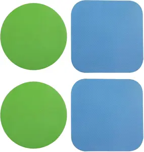 4pcs Jar Opener, Rubber, Multi-function Silicone Bottle Opener for Seniors with Arthritis Weak Hands Lid Cap Gripper Pads Kitchen Coasters Gadgets(Light Blue, Green) Utensils