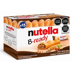Ferrero Nutella B-ready Wafer Snack - Filled with Creamy Nutella, 15 Count (10.13 oz), Authentic Italian Import