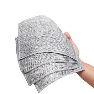 40Pcs Reusable Stainless Steel Scrubbers for Kitchen Bathroom Dishes Countertops Durable Wet Cleaning Pads Perfect for Busy Homes