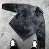 Men's Printed Long Sleeve Casual Collared All Season Jacket with Artistic Patterns, Unique Retro Style Collar + Zipper Design, Trendy & Vintage Fashion Outerwear Coats, Menswear