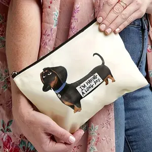 Dachshund Print Makeup Bag, Casual Versatile Storage Bag,Travel Makeup Bag, Suitable for Women and All portable, Cosmetic Storage Bag, Durable Makeup Organizer