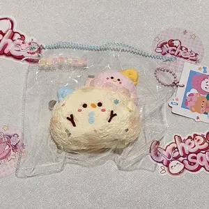 Soft Snowy Baby Squishy Lychee Squishy Handmade TabaSquishy