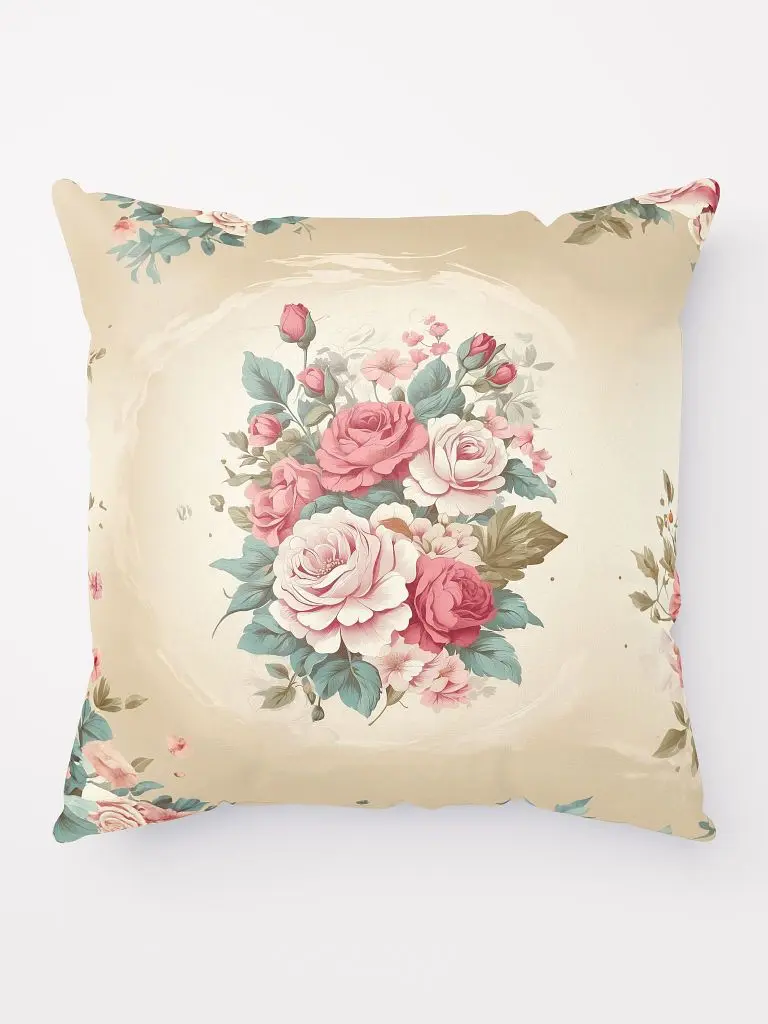 Shabby Chic Floral Pillow