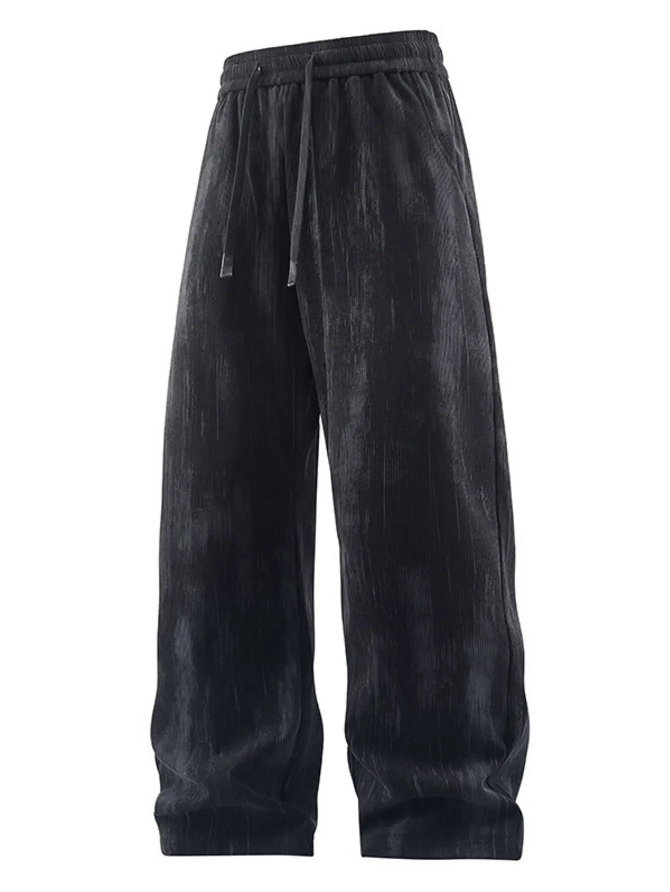 Black Long Comfy Chic Flowy Knit Soft Motion Pants Athletics White Breathable Workout Pants Drawstring Sweatpants