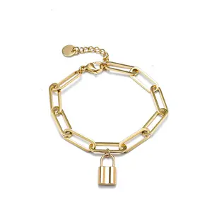 [Limited time event] New style personalized clavicle chain temperament paper clip square clavicle chain hip-hop trendy design sense simple fashion advanced