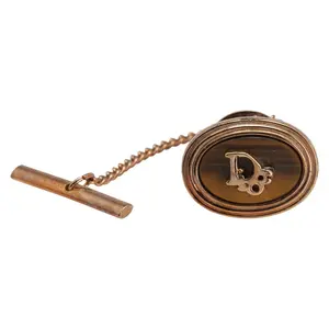 Pre-owned Dior Stainless Small Leather Goods Logo Tie Pin